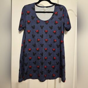 Mickey Minnie Mouse Theme Print Top